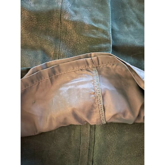 90s Y2K vintage teal green suede leather pencil skirt 5 lined boho Western - Picture 4 of 8